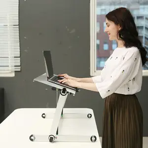 Sit standing work office desk height adjustable desk riser 2 control switches  quick adjustment and lifting function