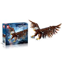 Figurine d'oiseau aigle en blocs de construction, jouet à assembler, cadeau pour enfants