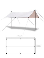 Hamac rectangulaire Portable, abri contre le soleil, pluie, plat, pour l'extérieur, m