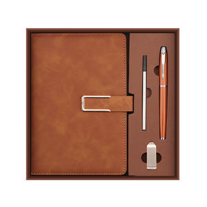 Agenda Organizadora A5 de Cuero Premium con Hebilla en Forma de U, Set de Regalo de Cuaderno de Negocios para Uso en Oficina - Product Image 1