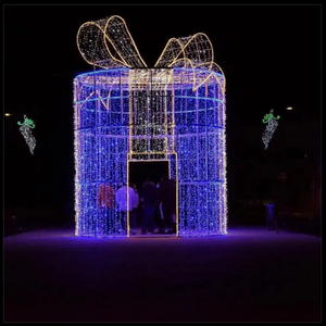 Outdoor IP65 <b>large</b> led <b>gift</b> <b>box</b> with light for Christmas new year decoration - Product Image 1