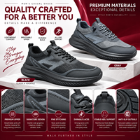 Baskets basses à semelle épaisse et robuste, tige en maille respirante, à lacets, antidérapantes, chaussures de marche décontractées pour hommes
