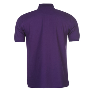 Polo pour homme à manches courtes en tricot, coupe classique, motif rayé blanc, marron et bleu marine, design décontracté, color-block - Product Image 2