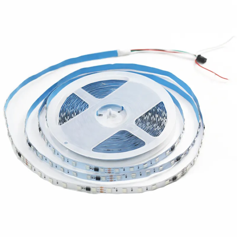 DC12V 24V cinta de luz LED flexible 2835 SMD 10mm IC luces de persecución de agua corriente RGB blanco cálido RGB rojo azul verde tira de LED