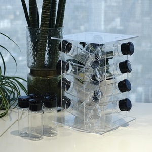 Wholesale Multifunction 360 Rotating Lucite Seasoning Holder 16 Holes Transparent Acrylic Spice <b>Shelf</b> <b>for</b> <b>Kitchen</b> - Product Image 1