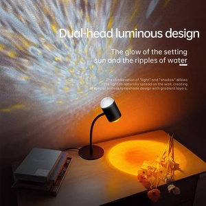 Lámpara de Mesa de Proyección USB Ajustable con Cuello de Cisne Flexible, Luz Nocturna Ambiental LED - Product Image 2