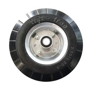 Rueda de Espuma de Poliuretano de 9 <span class=keywords><strong>Pulgadas</strong></span>, Llanta de Aleación de Aluminio para Herramientas de Remolque de Alta Resistencia, Carro de Construcción, Uso Agrícola, Garantía de 3 Meses, Novedad - Product Image 3