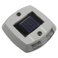 Borne de signalisation routière solaire à LED en aluminium, réflecteur 4 LED, étanche IP68, personnalisable, lumière clignotante/constante pour marquage routier