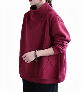 Suéter de punto para mujer, nuevo modelo otoño-invierno, antipilling, cuello redondo, color contrastante, holgado, estilo europeo-americano, largo, con cierre frontal. - Product Image 1