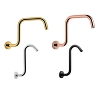 Bras de douche mural en acier inoxydable chromé pour salle de bain, accessoires de douche, support de tuyau mural