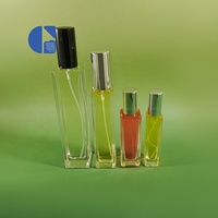 Vente en gros de bouteilles de parfum rectangulaires vides de luxe personnalisées atomiseur bouteilles de parfum en verre bouteille de parfum 15ml 30ml 50ml 100ml