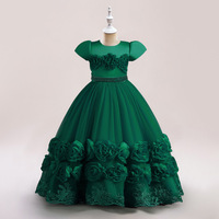 Nouvelles Robes de Bal Haut de Gamme pour Enfants 2026, Broderies Florales et Volants, Idéales pour Anniversaires et Mariages (8 Ans), ODM