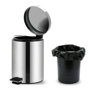 Tempat Sampah Pedal Kaki Stainless Steel 3L 5L 12L Ramah Lingkungan untuk Dapur & Kamar Mandi - Produk Baru Terlaris - Product Image 1