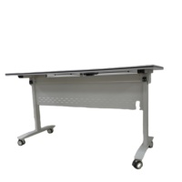 Table de conférence pour 4 à 8 personnes, table de réunion rectangulaire pliable pour salle de réunion