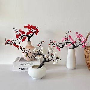 Branches de fleurs de prunier artificielles 30cm-100cm en plastique, haute simulation, pour décoration de maison, Nouvel An chinois, mariage - Product Image 2