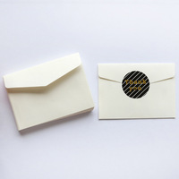 Enveloppe blanche ivoire simple Carte de voeux Carte de membre Sac de rangement pour carte bancaire Mini enveloppe vierge personnalisée