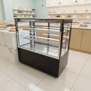 Vitrine réfrigérée commerciale pour gâteaux, desserts et pâtisseries, modèle personnalisé de haute qualité avec éclairage LED chaud - Product Image 2