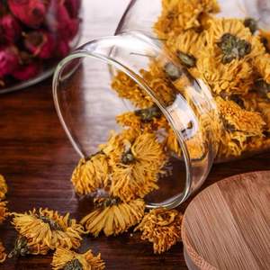 Contenedor de almacenamiento de alimentos para cocina, organizador de vidrio con tapa redonda de bambú, frascos herméticos para Fideos, cereales, arroz y aperitivos - Product Image 5