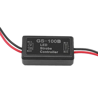 Module de contrôle stroboscopique LED Module de GS-100B automobile Accessoire moto 3 modes 12V-24V DC pour E-Bikes Trunks Tail Stop Light