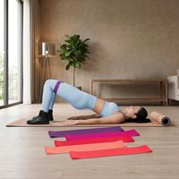 Bandas Elásticas de Resistencia de Látex Duraderas con Logotipo Personalizado al por Mayor, Set de Inicio para Yoga, Ejercicios de Estiramiento, Glúteos, Piernas y Fisioterapia