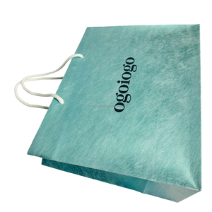 Bolsa de regalo de papel especial impresa con logotipo personalizado con mango de algodón duradero para ropa, cosméticos, Perfume, promoción, uso de velas - Product Image 1
