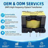 Transformateur haute fréquence à noyau de ferrite PQ2620 20kHz 500kHz, fil de cuivre, 110V 220V, personnalisé OEM ODM, fabricant unique