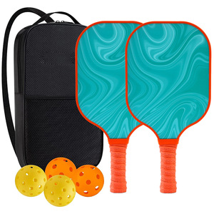 Juego de Palas de Pickleball, 2 Palas, 4 Pelotas, 2 Toallas, 2 Recogedores de Pelotas, Bolsa de Transporte Gris, Equipo Deportivo Ligero para Exteriores - Product Image 2