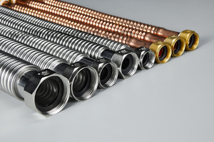 NSF-61 CUPC 304 tubo scaldabagno intrecciato in acciaio inox con spinta senza piombo per collegare valvola a sfera in ottone - Product Image 6