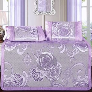 Colchoneta Refrescante de Verano, Plegable, de Seda de Hielo, para Cama Doble de 1.8m, Uso Doméstico, Fibra de Viscosa, Diseño Sólido - Product Image 3