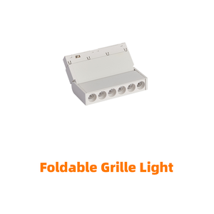Système d'éclairage sur rail magnétique 48V, éclairage d'inondation pliable à spectre complet, éclairage de grille à intensité variable, éclairage de plafond, LED et rail magnétique - Product Image 5