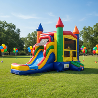 Château gonflable commercial d'extérieur pour aires de jeux pour enfants, combo de château gonflable pour enfants, capacité de 500 kg, portable