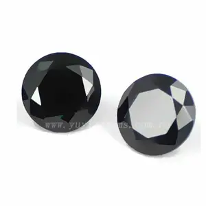 גבוהה באיכות vvs moissanite אבן 1ct שחור צבע עגול מבריק Moissanite יהלומים