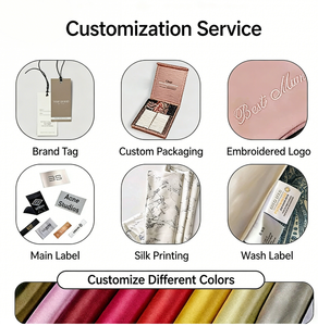 <span class=keywords><strong>Élastique</strong></span> à cheveux en soie 100% 4cm 19 Momme, élégant, <span class=keywords><strong>avec</strong></span> logo personnalisé, anti-emmêlement, pour femmes, OEM - Product Image 4