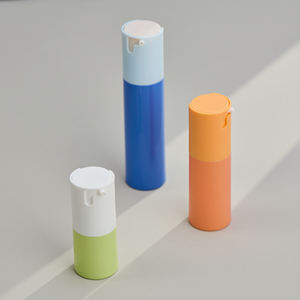 Forma redonda personalizada verde naranja azul Color giratorio como contenedor al por mayor <span class=keywords><strong>15ml</strong></span> 30ml 50ml botella sin aire esencia agua - Product Image 4