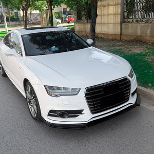 Amp-Z Front Lip Splitter Carbon Fiber Texture Matte Finish For Audi A7 S7 C7 2015-2018 - Product Image 2