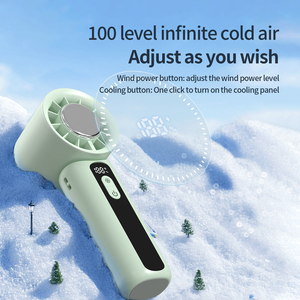 Nuevo Ventilador de Mano/Escritorio con Enfriamiento Turbo, Ventilador Portátil de Aire Frío con Pantalla Digital, Ventilador de Hielo Plegable - Product Image 3