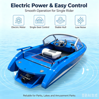 Kart aquatique double place F1 avec coque en alliage aluminium-magnésium, accélérateur à pédale, homologué CE, pour clubs de sports nautiques et stations balnéaires