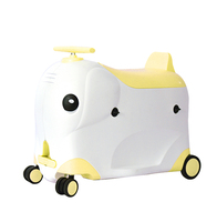 Valise à roulettes BUBULE K22 en forme d'éléphant à quatre roues, 21 pouces, légère, moderne, pour enfants, en PP, avec verrou anti-choc