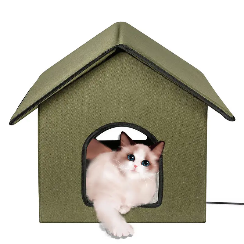 Heated Cat House Foldable Custom Pet products for Outdoor Indoor