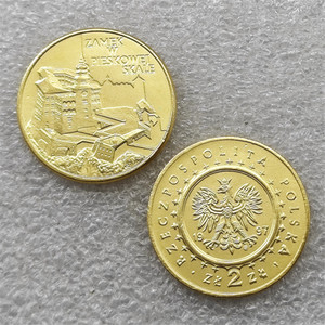 1997 Polen 2 ZL ZAMEK W PIESKOWEJ SKALE CASTLE Gedenkmünzen im antiken Stil, Geschenke, Heimdekoration - Product Image 1