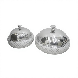 Réchaud alimentaire décoratif en métal de qualité supérieure, fait main, taille personnalisée, avec support en bois - Product Image 1