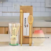 Nouvel ensemble de thé matcha japonais moderne et minimaliste de Zhejiang, quatre pièces, inspiré de la dynastie Song, fouet, bol, cérémonie du thé, en stock