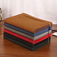 Carnet de planification A5 en cuir PU rigide personnalisable avec pochette et élastique pour la promotion créative des entreprises
