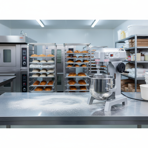 Mélangeur à pâte à crème pour comptoir de restaurant commercial, machine à pétrir la farine de boulangerie, mélangeur à pâte planétaire B10S 220V 1 Neuf - Product Image 3