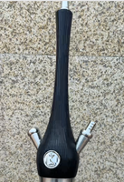 En stock vente en gros narguilé en bois en acier inoxydable poignée en bois de shisha paquet narguilé de luxe de qualité supérieure pour les salons Shisha