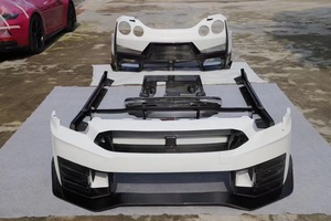 อัปเดต <span class=keywords><strong>2023</strong></span> <span class=keywords><strong>NISMO</strong></span>สไตล์คาร์บอนไฟเบอร์ด้านหน้าและด้านหลังกันชนด้านหน้าLipด้านหลังLip Body Kitสําหรับ 2008-2021 <span class=keywords><strong>Nissan</strong></span> GTR35 - Product Image 2