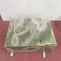 Table d'appoint rectangulaire de luxe en pierre naturelle massif, style moderne, haut de gamme, pour appartement, hôtel, salle à manger