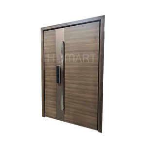 <span class=keywords><strong>Porte</strong></span> d'entrée de villa moderne à charnières avec design de grille colorée et revêtement <span class=keywords><strong>plat</strong></span>, disponible en plusieurs couleurs - Product Image 6