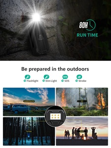 <span class=keywords><strong>Cargador</strong></span> Solar Portátil de 20000mAh con Carga Rápida QC3.0, USB Tipo-C, Micro USB, IP66 Impermeable, Banco de Energía Solar para Camping y Actividades al Aire Libre - Product Image 6