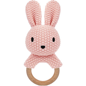 Bambola a maglia e uncinetto con campanello, Elefante, Triceratopo, Pecorella, Coniglietto, Orsetto, in lana e cotone PP, peluche a pelo corto - Product Image 5